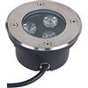 WZYJLyds Luce sotterranea ultrasottile del LED 3W Luce da terra bassa Faretti da Incasso for Esterni all'aperto impermeabile Incorporato Piantana da giardino a bassa tensione Piazza del paesaggio terrazza acci