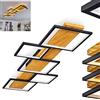 hofstein Lampada da soffitto LED Pompu, lampada da soffitto dimmerabile in metallo/legno/plastica in nero/naturale/bianco, apparecchio dimmerabile, LED 42 watt, 3000 K, 5700 lumen