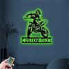 Collienght Luce da parete per motocross personalizzata per motocross Targa personalizzata nome pilota Home Decor 16 colori LED luce notturna per la decorazione della stanza dei bambini