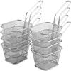 Yosoo 16pcs Mini Cestino per Patatine Fritte Rotondo Singoli in Acciaio inonxydable Piatti di Servizio a Patatine Ideale per casa Acciaio Inox 16Pcs