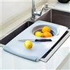 MondayUp, scolapiatti 2 in 1, Universale, Innovativo e Multifunzione, Tagliere da lavello, Utensili da Cucina, 50 cm, 28,5 cm