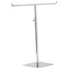 Dickly Torre per gioielli, espositore da tavolo per borse con doppio gancio, a forma di T, espositore per gioielli sospeso per negozio di boutique Home, Specchio Argentato
