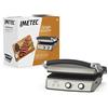 Imetec Griglia&Gusta Bistecchiera, Piastre Antiaderenti Removibili, Rivestimento Triplo Strato al Titanio Stone-Look, Grill con 7 Posizioni, 3 Funzioni di Cottura, Thermo Control, 2000 Watt