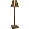 Planetitaly Lampada tavolo LED dimmerabile luce da 3000K a 6500K lume touch USB batteria ricaricabile senza fili tavolini bar ristorante (Colore Oro)