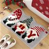 ELDONE Tappeto natalizio per il bagno con gnomi W/Joy Candy Cane, grazioso tappeto natalizio antiscivolo, per decorazioni invernali, tappetino da bagno per camera da letto e cucina, grigio, 76,2 x