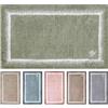 Olivo Tappeti OLIVO.shop Tappeto Bagno 100% Cotone, Tappeti Bagno Antiscivolo con Fondo in Lattice, Assorbente, Morbido, Lavabile in Lavatrice, Tappetino per Doccia e Vasca SUNSET (VERDE SALVIA, 50x80 cm)