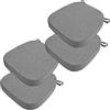 DOGACA Set 4/2 Cuscini Sedia da Cucina/Cuscini di Seduta, 40x38 43x40 43x42cm (3/5/8CM Spessore) Confortevole Cuscini Coprisedia da Cucina,con Lacci Imbottito,Lavabili(3,4pcs:40x38x3cm)