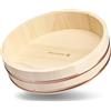 REISHUNGER Hangiri Ciotola in Legno principiante (Ø 30 cm) - Disponibile da 30 cm a 60 cm - Set in Legno per Riso Sushi