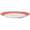Thomas Sunny Day Soft Red Piatto piano 27 cm - Piatto in porcellana per cena, piatto piatto piatto con bandiera, piatto rotondo per lavastoviglie e forno a microonde, altezza 2,8 cm, bordo rosso