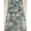 Falconieri Tappeto Passatoia Cucina Maiolica Pvc Poliestere 100% Italiano Altezza 52 cm Lavabile Antimacchia (Verde Smeraldo, 52 x 250 cm)