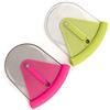 TopHomer Tagliapizza con coperchio protettivo, professionale in acciaio inox rotondo per pizza, utensili da taglio portatili multifunzione per pizza pasta pane, confezione da 2, verde e rosa