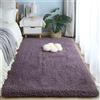 ZJEQZH Tappeto Moderno Peloso A Pelo Corto, Scendiletto Morbido e Antiscivolo Lavabile, per Salotto, Camera Da Letto e Ingresso(Gray purple,60x120 cm)