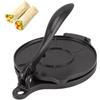 Jwthee Pressa per tortilla, Tortilla Maker, Pressa per tortilla in alluminio, Pressa per tortilla di farina, Pressa Rotis, Pressa per quesadilla, Taco Maker (16 cm Nero)
