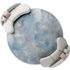 Generic Azzurro chiaro Tappeti rotondi lavabili in lavatrice 160 cm (Round) - Acquerello Fantasia Morbido Tappeti rotondi antiscivolo per soggiorno camera da letto cucina corridoio salotto comodino ufficio