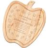 Maverton Tagliere in legno di faggio, dimensioni 32cm x 28cm | A forma di mela, incisione personalizzata, battilardo, pensiero speciale per l' uomo, ingredienti deliziosi