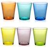 COSE DA CASA Set 6 Bicchieri in Vetro Colorato Arcobaleno 35cl Tumbler per Acqua e Bibite con Texture a Rilievo Design Moderno Confezione Multicolore per Casa Bar e Ristorazione Professionale.