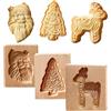 Generico Stampini Per Biscotti Da Forno,Utensili da Forno in Legno Riutilizzabili - Stampini A Forma Di Per Pressare E Tagliare | Per Snack, Frollini, Cioccolato, Torta Di Zucchero, Natale, Halloween