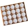 DAZZLEEX 20 palline in velluto floccato per albero di Natale, diametro 6 cm, palline assortite in plastica per la decorazione della casa (bianco latte)