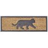 Homescapes zerbino gatto nero in 100% fibra di cocco naturale 25 x 75 cm con gomma antiscivolo posteriore zerbino indoor e outdoor