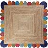 CASAVANI Cape Code Collection - Tappeto quadrato in iuta naturale, 9,6 x 90,9 m, motivo geometrico, ideale per aree ad alto traffico in corridoio, camera da letto, soggiorno, sala da pranzo, cucina