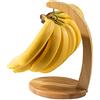 Niktule Supporto a banana, multifunzione, in legno, con ganci per riporre frutta sul piano di lavoro a casa o al bar