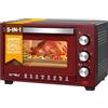 WOLTU Fornetto Elettrico con Capacità di 28L, Mini Forno da 1600W, Temperatura 100-230°C, Timer 0-60min, 3 Modalità di Cottura, con Doppio Vetro, Accessori Inclusi, Rosso