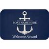 TATLETATLE Tappeto di benvenuto personalizzato con ancora nautica, blu navy, 40,6 x 61 cm