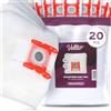 Vellto 20x Vellto Sacchetto per Aspirapolvere Compatibili con Bosch PowerProtect Typ G ALL BBZ41FGALL GL30 GL45 GL20 SERIE 2 4 6 8 BBZ16FGALL BGL8XHYG BGD38RD1H BSGL51338 Sacchetti di Ricambio Sacca