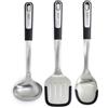 BergHOFF Leo 3950498 - Set di utensili da cucina, in acciaio inox di alta qualità, morbido silicone, 3 pezzi, colore: Verde chiaro