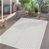 TT Home Tappeto Per Esterno Cucina Balcone Tappeto Soggiorno Moderno Scandi Boho 3D Monocromatico, Colore:Grigio Chiaro Crema, Dimensione:120x160 cm