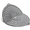 BIGOWL Paraschizzi in silicone per padella da 25,4 cm, 28,9 cm e 30,5 cm, pieghevole, paraspruzzi multiuso, paraschizzi di grasso da 30,5 cm, lavabile in lavastoviglie, senza BPA, grigio