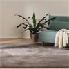 benuta Basic Tappeto salotto Furry - Grigio 80x300 cm - Soffice salotto - Retro antiscivolo - Lavabile - Compatibile con riscaldamento pavimento