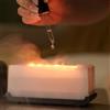 EasyByMall Diffusore di aromi FLAME, per diffusore di oli essenziali, umidificatore USB con 7 colori per fiamma, per camera da letto, casa, bianco