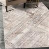 Mazovia Tappeto Salotto Moderno Pelo Corto - Tappeti Moderni Soggiorno - Tappeti Camera da Letto - Tappeti Salotto Grandi Dimesnioni - Motivo Astratto Vintage - Grigio Beige 240x330 cm