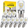 Ruiandsion 10 PCS E14 AC/DC 24V LED Lampadina T18S 2W 1200 Lumen, piccola vite Edison SES, luce bianca calda per camper, caravan, barche, lampade solari