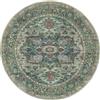 RugVista Georgia Oriental, Tappeto, Orientali, Ø 120 cm, Rotonda, Pelo corto, Soggiorno, Camera da letto, Cucina, Corridoio, Lavabile in lavatrice, Verde/Multi