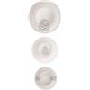 COSE DA CASA Servizio di piatti 18 pezzi blu christmas natale per 6 persone in vetro opale Stoviglie tavola elegante