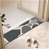 QHanky Tappeto Bagno 25x80cm,Tappetino Super Assorbente,Tappeto Diatomite Bagno,Tappetino Doccia Antiscivolo,Tappeto Cucina Lavabile,per Doccia e Ingresso (Multicolore D)