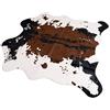 SunnyHome Morbido tappeto in finta pelliccia di pecora, per camera da letto, divano e pavimento, ideale anche come coprisedia, Pelliccia ecologica, Cow-brown, 140x160cm