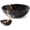 Lord of Battles Viking Bowl Natural Horn Bowl Shaving & Serving Bowl, Handcrafted Perfect for Feasting, Viking Party, Decor & Gifts (300-400 ML)
