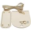 getuse Set di tessitura fai da te in pelle PU con fondo borsa all'uncinetto, tracolla regolabile da 66 cm, patta per borsa a tracolla, tote, progetti artigianali a mano (beige)