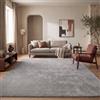 Paco Home Tappeto Salotto Moderno Soggiorno Pelo Corto Lavabile in Lavatrice Monocolore Tappeto Morbido, Dimensione:160 cm Rotondo, Colore:Grigio