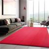 SIMPEX Tappeto Lavabile 160x230 cm Rosso Moderno Tinta Unita Pelo Corto Morbido Antiscivolo Lavabile in Lavatrice per Soggiorno Camera Sala da Pranzo