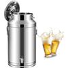 Generic Contenitore per liquidi in acciaio inox con coperchio sigillato in silicone e rubinetto per conservare in modo sicuro latte, vino e olio