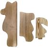 Jiuvaso 3 Pezzi Mensole Da Parete Scaffalature Fluttuanti Portaoggetti Decorativi Ripiani Organizer in Legno di Forma Irregolare Adatte per Bagno Cucina, Marrone scuro