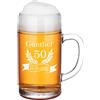 polar-effekt Boccale da birra con incisione a scelta, brocca misura da 1000 ml, per bevitori di birra, Oktoberfest e classico bavarese, per uomini veri, compleanno, Natale, motivo a spighe