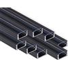 AFTERTECH 8x 2metri (16M) 1708N 17x8mm PROFILO ALLUMINIO NERO PER STRISCE STRIP LED BARRA RIGIDA 2m 2MT + COPERTURA (8x 2metri 1708nero clear)