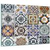 TMK ArtDeko TMK - Copri piano cottura induzione 60x52 cm copertura per piano cottura in vetroceramica 1 pezzi universale per piastre di cottura paraspruzzi tagliere in vetro temprato come decorazione Mosaico