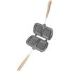 MAGICLULU Padella Doppia Faccia per Sandwich Maker, Antiaderente, Grill, in Lega di Alluminio, per Colazione e Campeggio