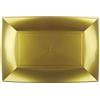 Gold Plast 12 Piatti rettangolari lavabili per microonde oro 28x19 cm